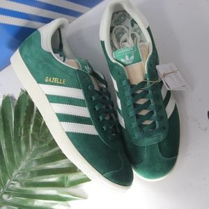 adidas gazelle silver green womens Men's/Women's Adidas Handball Spezial "Collegiate Green White"  The Closet  Inc
